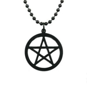 Black Pentacle Necklace