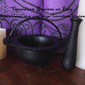 Cast Iron Mortar & Pestle - Black