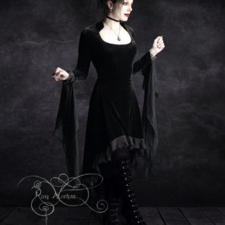 Circee Velvet Dress – Black