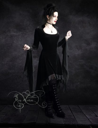 Circee Velvet Dress – Black