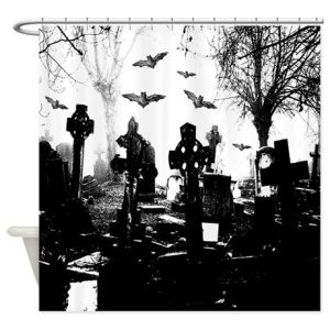 Gothic Cemetery Shower Curtain