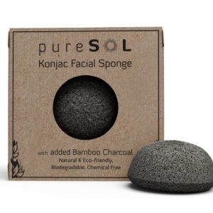 Konjac Facial Sponge With Bamboo Charcoal