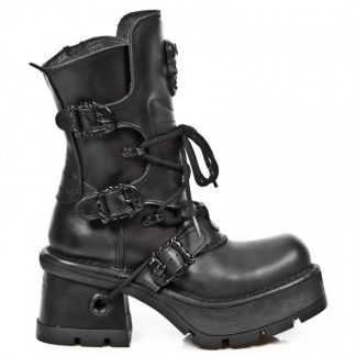 New Rock Ladies Ankle Boots – Pure Black
