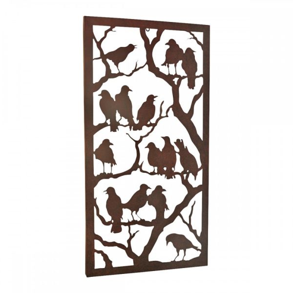 Ravens Metal Wall Sculpture – Antique Black