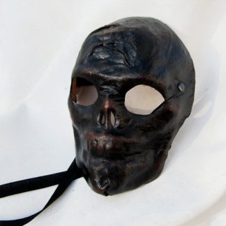 black leather skull mask