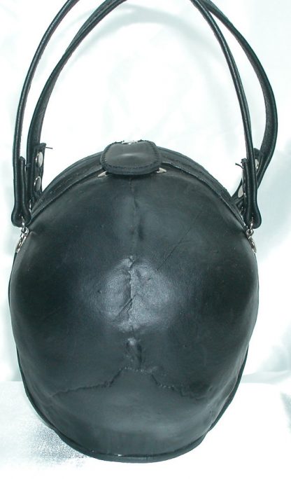 leather skull purse clutch rear