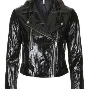 Patent Leather Biker Jacket