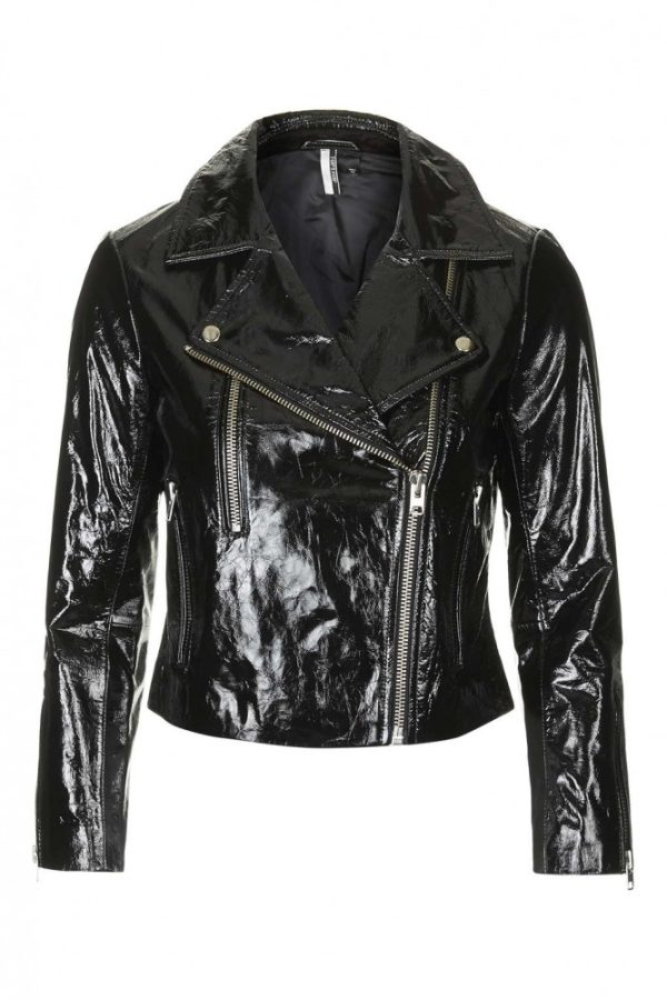 Patent Leather Biker Jacket