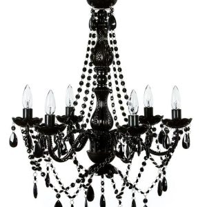 Black 6 Light Chandelier