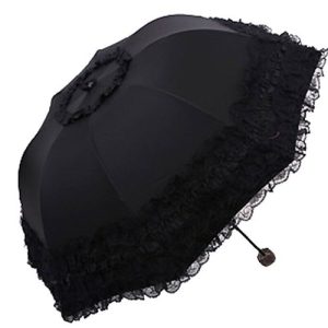 Black Lace Parasol