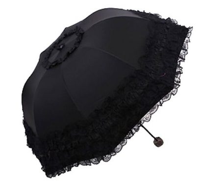 Black Lace Parasol