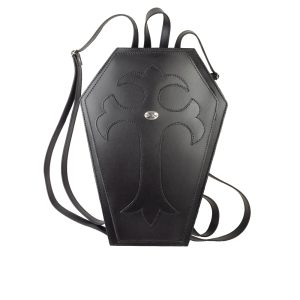 Black Leather Coffin Back Pack