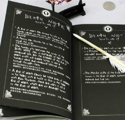Death Note Notebook Feather Pen