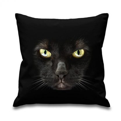 Black Cat Face Cushion