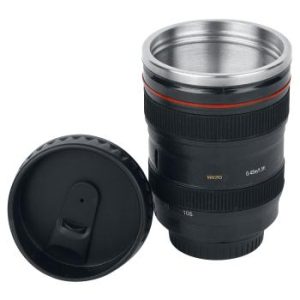 Camera Lens Mug with Lid