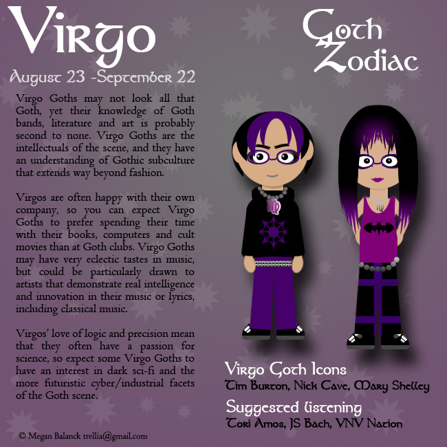 Goth Zodiac Virgo by Trellia