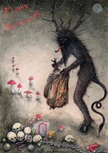 Krampus Illustration by Kirsty Greenwood