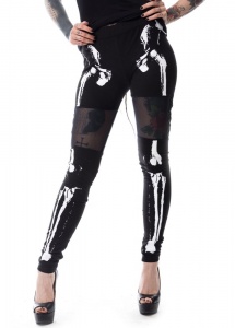 Vixxsin X Ray Skeleton Print Psychobilly Leggings