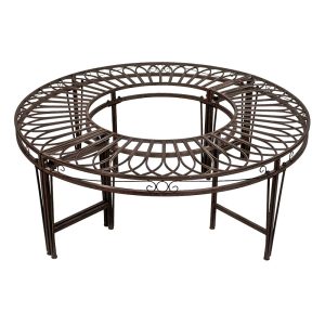 Gothic Round Steel Garden Bench Seating