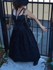 1980s Black Vintage Prom Dress Jessica McClintock