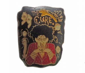 Robert Smith The Cure 1980s Vintage Enamel Pin
