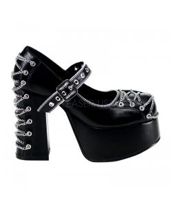 Demonia Charade 25 Gothic Lolita Black Platform Corset Mary Janes