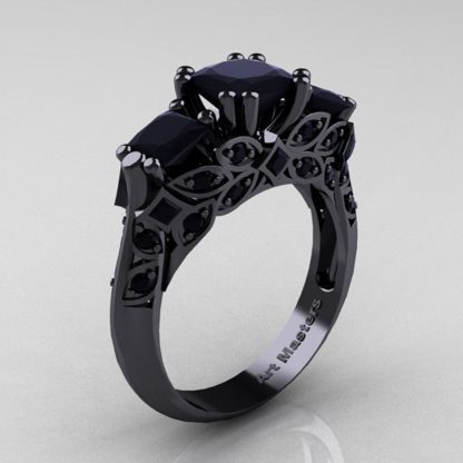 Gothic Engagement Rings - I Want It Black